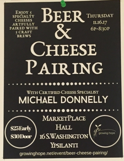 Beer and Cheese Pairing 11.16.17 6p-8:30p