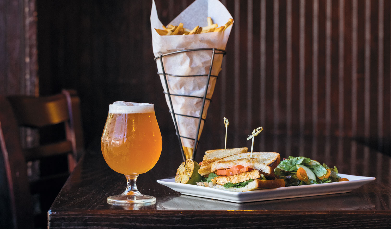 tempeh arugula tomato sandwich