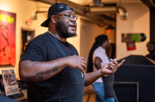 Jermond Booze, chef and co-founder of Vinyl Tasting, a music and dining pop-up.